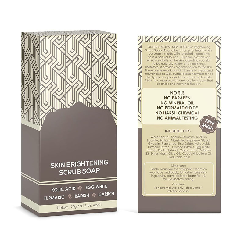 Wholesale Organic Kojic Acid+Egg White Reduces Dark Or Red Spots Skin Brightening Scrub Soap