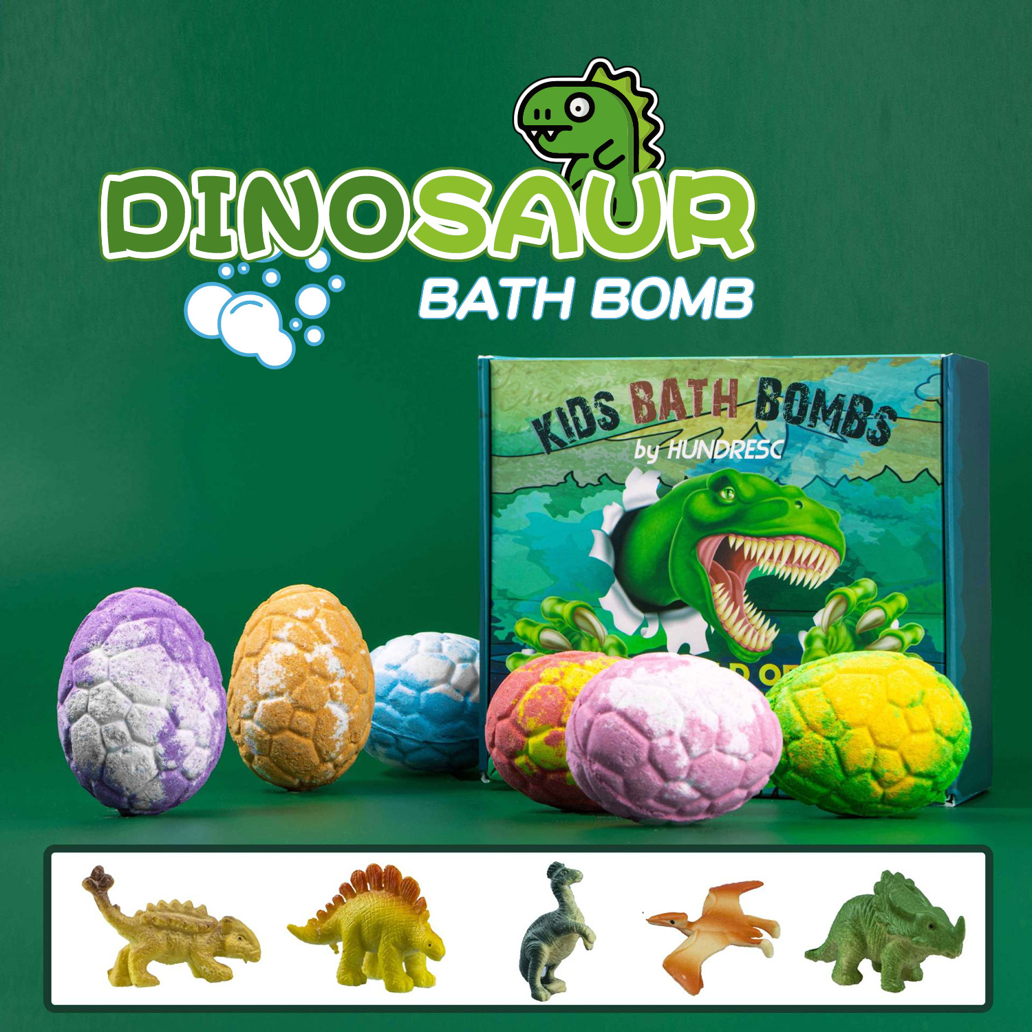 Private Label  Wholesale Natural Dinosaur Egg Bath Bomb With Toys Inside,Natural Bubble Bath Kids