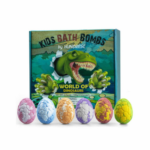 Private Label  Wholesale Natural Dinosaur Egg Bath Bomb With Toys Inside,Natural Bubble Bath Kids