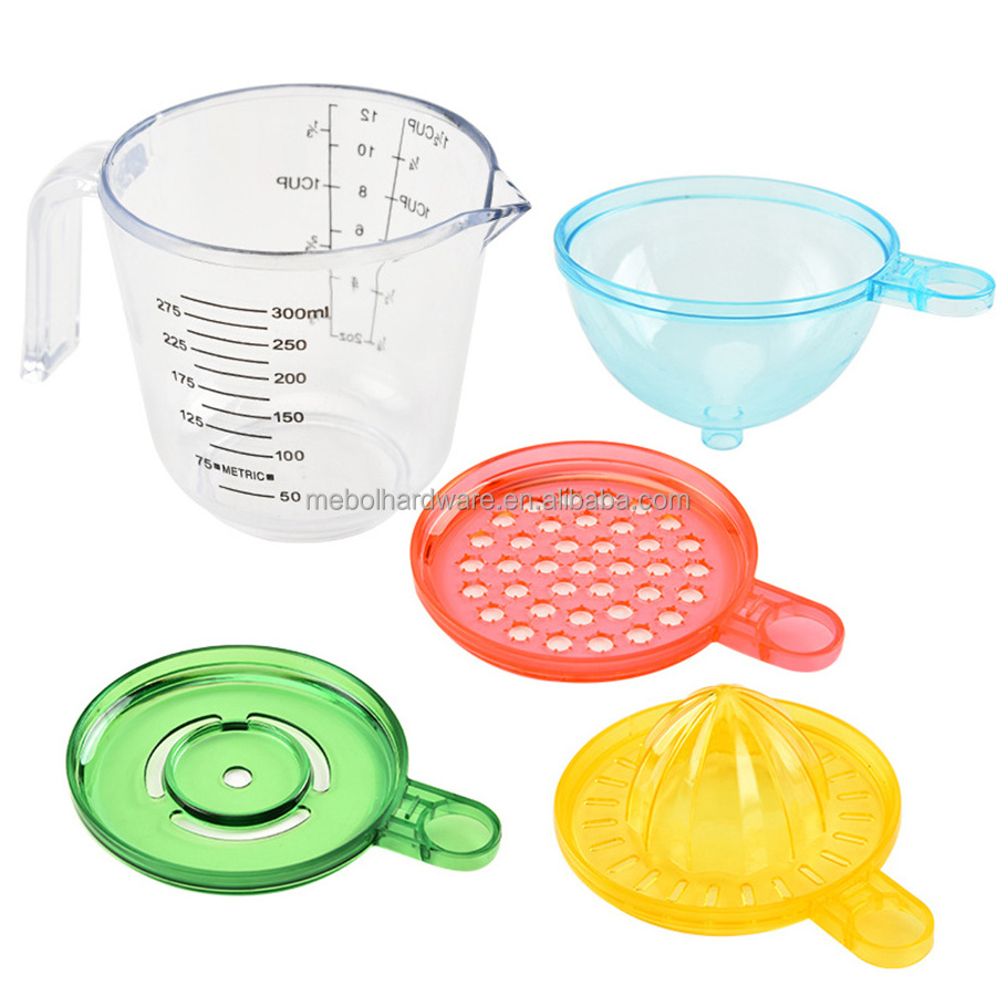 2023 New product idea multi function Juicer Lemon Squeezer egg strainer  ginger grater cup  Manual Citrus Press with measure cup