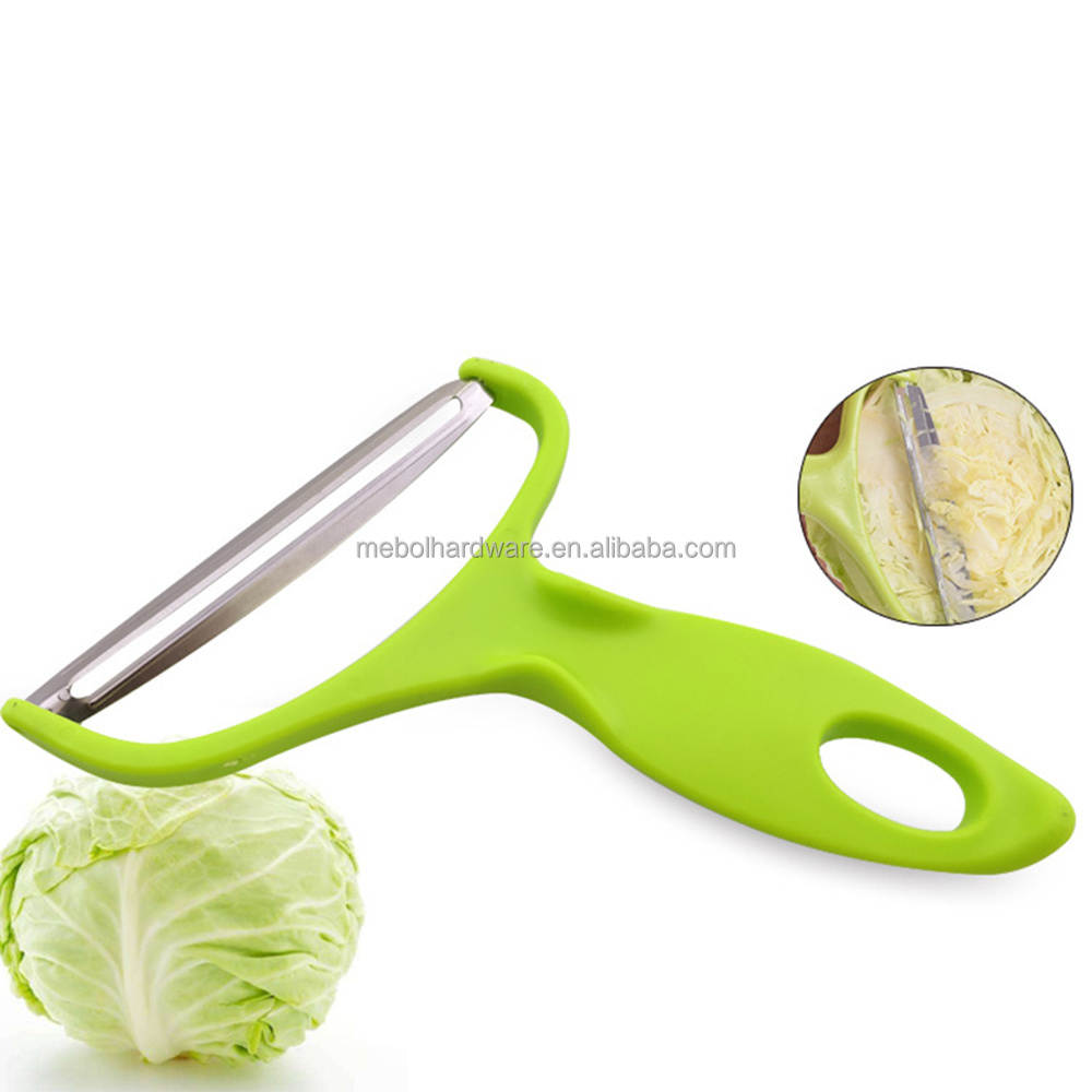 Competitive Wide blade Fruit & Vegetable Peeler,Hand Cabbage Grater , vegetable slicer Plastic handle peeler