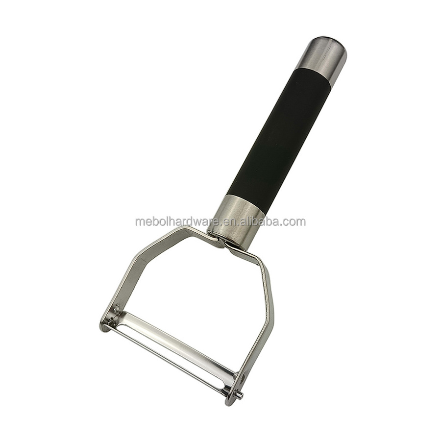 Stainless Steel Vegetable Peeler cabbage slicer wide blade  with TPR Soft Grip Handle and Hanging Hole Classic Kitchen Peeler