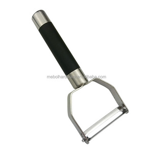 Stainless Steel Vegetable Peeler cabbage slicer wide blade  with TPR Soft Grip Handle and Hanging Hole Classic Kitchen Peeler