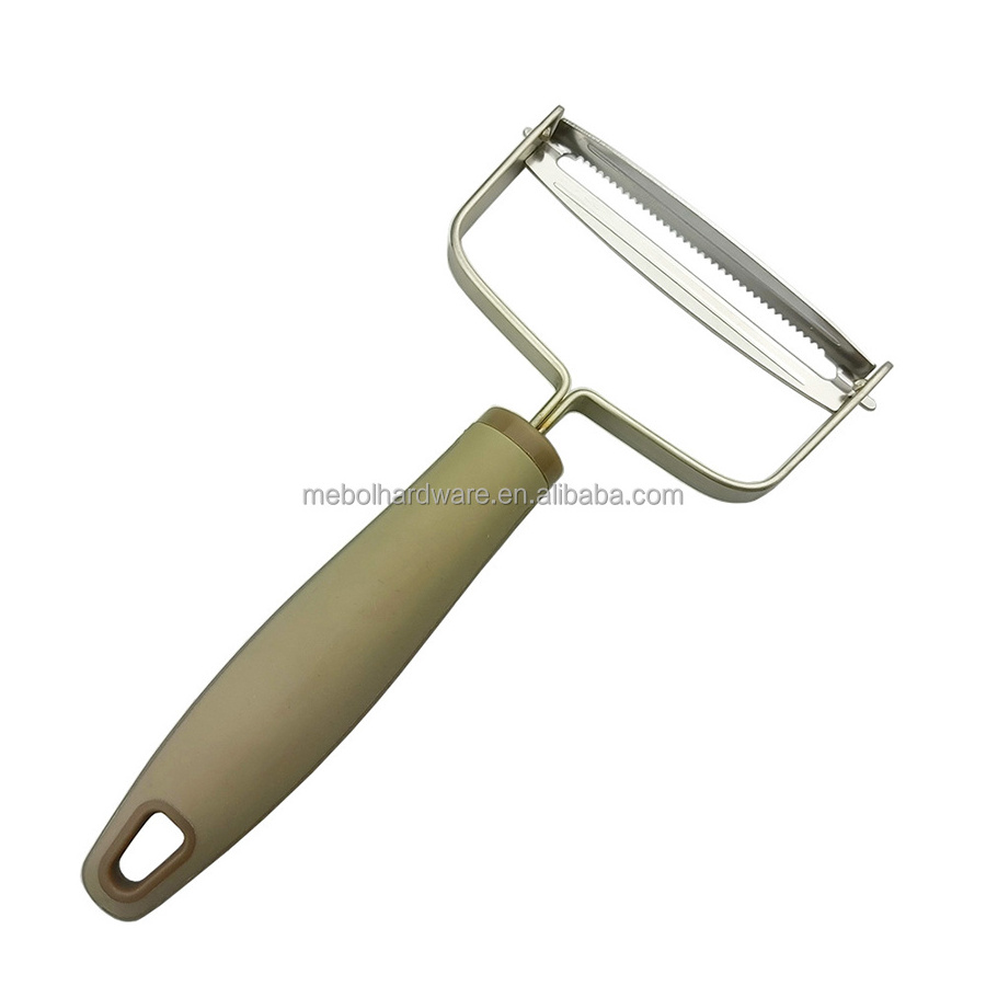 Stainless Steel Straight Vegetable Peeler cabbage slicer with TPR Soft Grip Handle and Hanging Hole Classic Kitchen Peeler