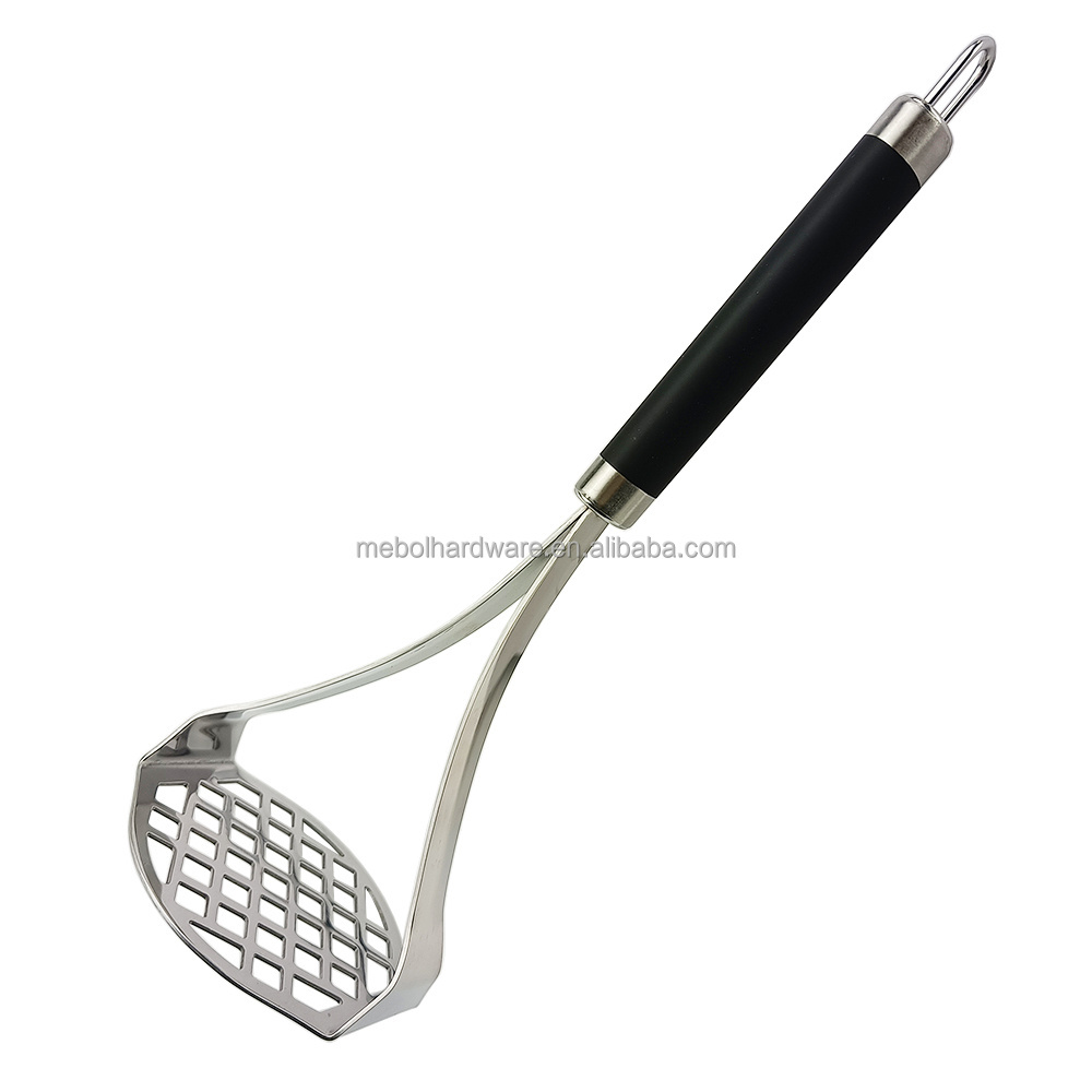 Useful Kitchen utensil Stainless Steel Potato Masher with TPR Coating Handle   Avocado Masher Potato  Ricer