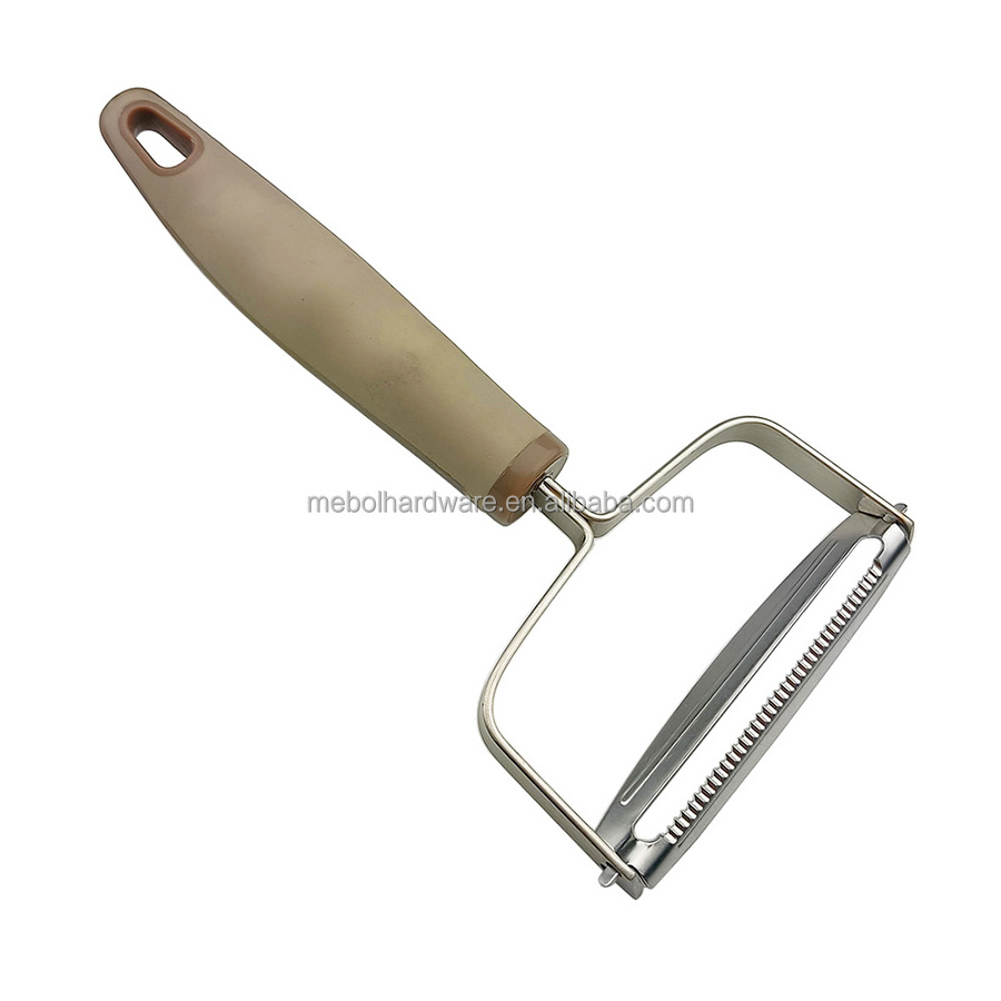 Stainless Steel Straight Vegetable Peeler cabbage slicer with TPR Soft Grip Handle and Hanging Hole Classic Kitchen Peeler