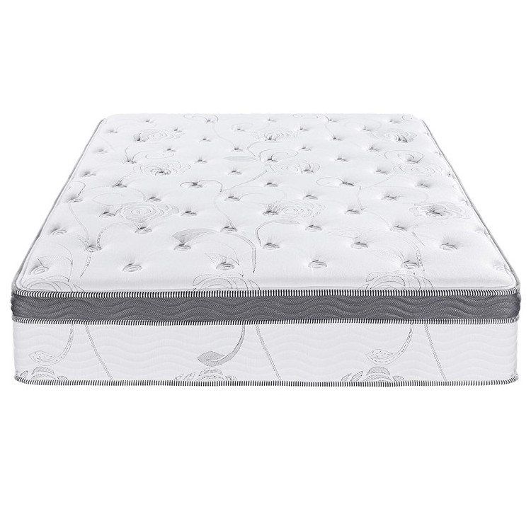 luxury design natural latex gel high density memory foam innerspring Hybrid medium-firm pocketspring mattress with topper