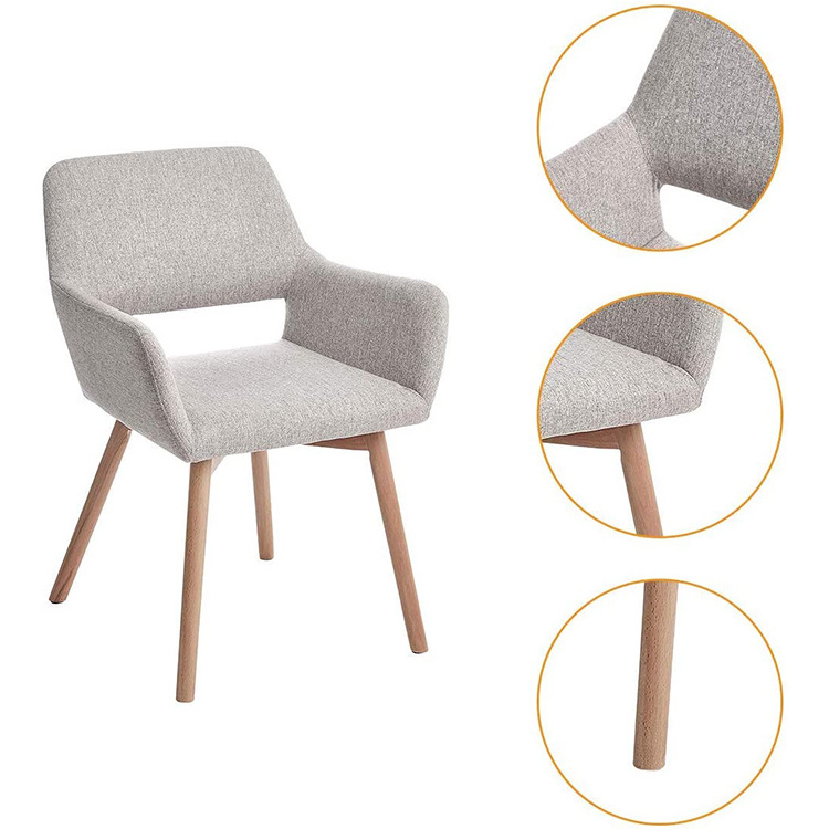 New hot selling dinning room wood foldable leg fabric chairs dinning set 8 chairs modern design for commercial use hotel club