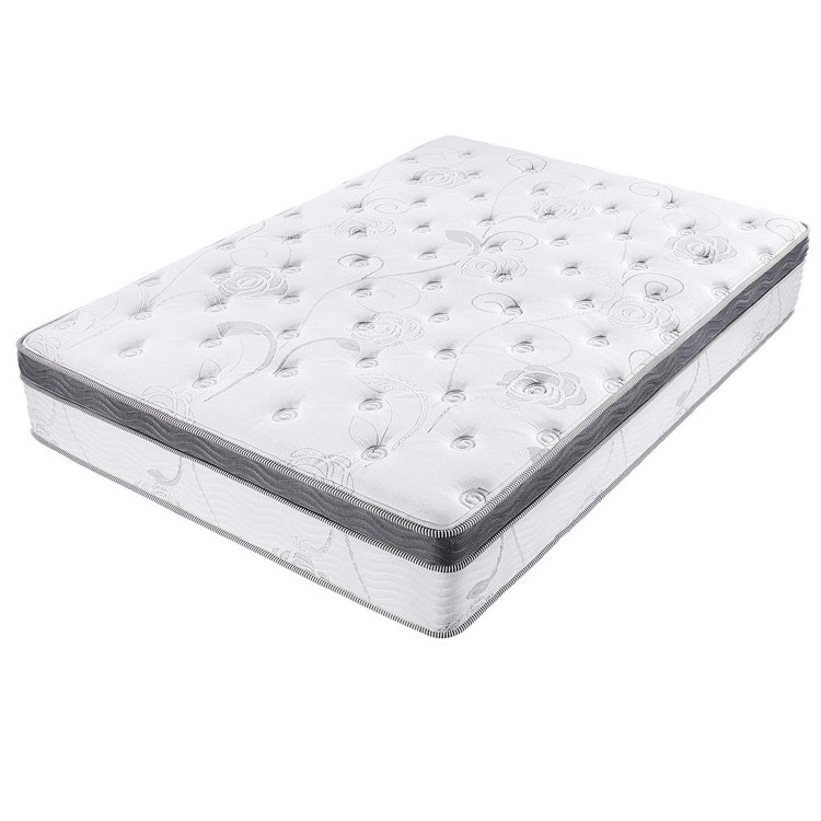 luxury design natural latex gel high density memory foam innerspring Hybrid medium-firm pocketspring mattress with topper