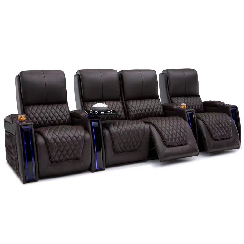 2023 Latest Design Factory Direct Sale Electric Seating Leather Home Cinema Seats Recliner Chair Movie  Home Theater Sofa