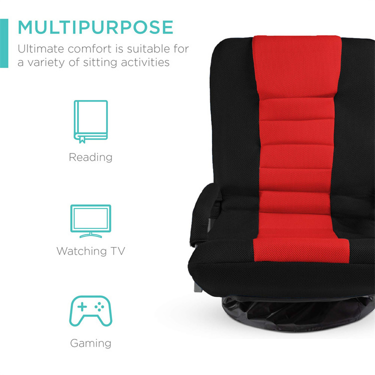 New Hot Sales 360 Degree Multipurpose Foldable Swivel Rocker Floor Gaming Chair with Armrest Handles for Playing Video Games