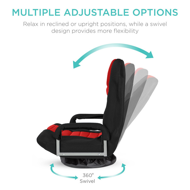 New Hot Sales 360 Degree Multipurpose Foldable Swivel Rocker Floor Gaming Chair with Armrest Handles for Playing Video Games