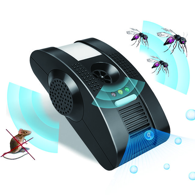 Indoor pest control most effective 4 in 1 ultrasonic electromagnetic anion ionic fly spider mouse mosquito repellent