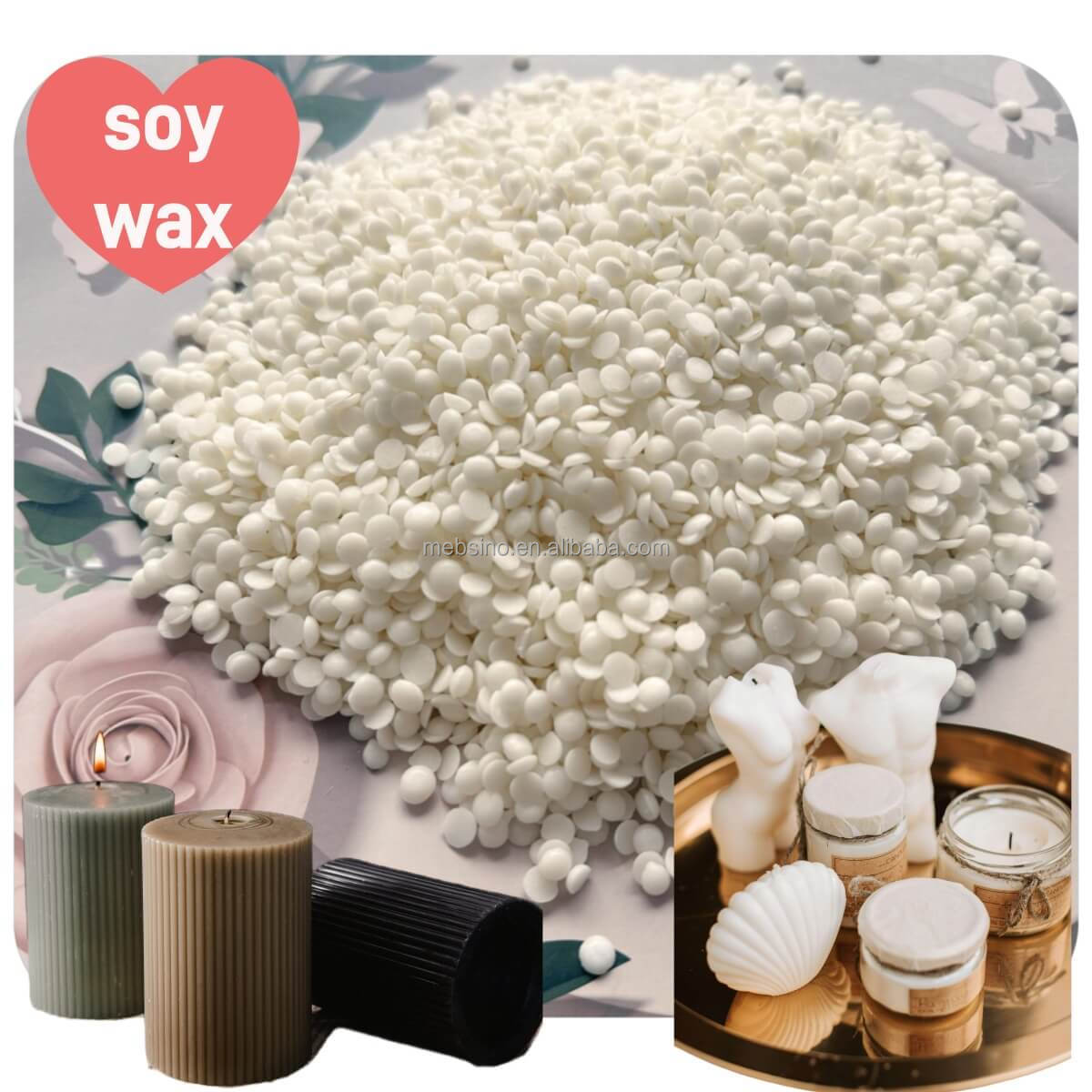 Wholesale Nature Soy Wax Flake Soy Wax Tealight Candles Scented Soy Wax Candle 150z