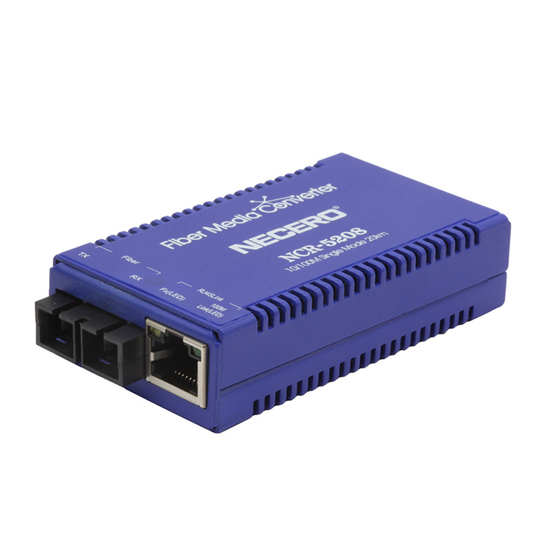 Fiber optic media converter 8 port ethernet cable switch with 2 fiber port, 6 rj45 connector for CCTV dc ac converter