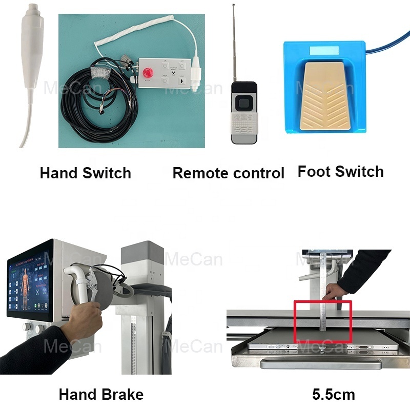 32KW 50KW Profesional 500MA Chest DR X Ray Prices Medical Radiology Diagnostic Digital Xray Equipment RX Digital X-ray Machine