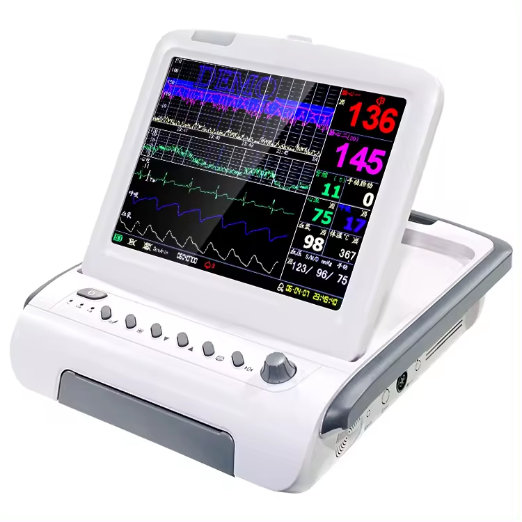 Hospital Device Portable Fetal Monitoring System 12.1Inch Cardiotocography TOCO Fetal Heart Rate Fetal Monitor