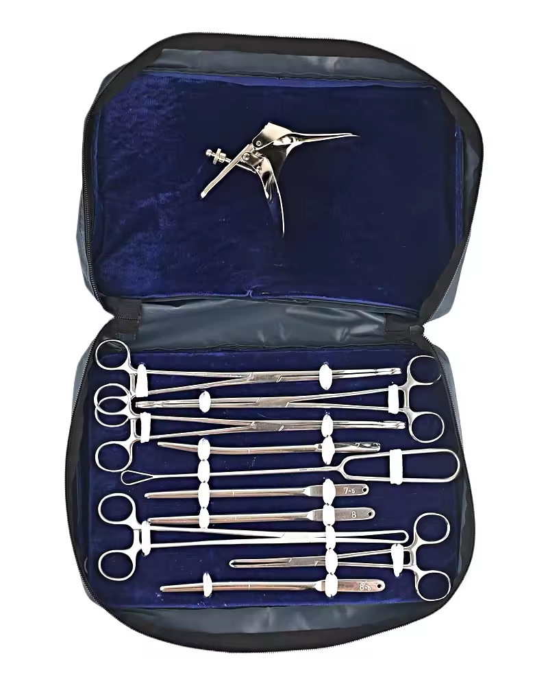 Good Quality Medical Hospital Surgical Gynecologic And Obstetrics 24Pcs Induced Abortion Instruments Set