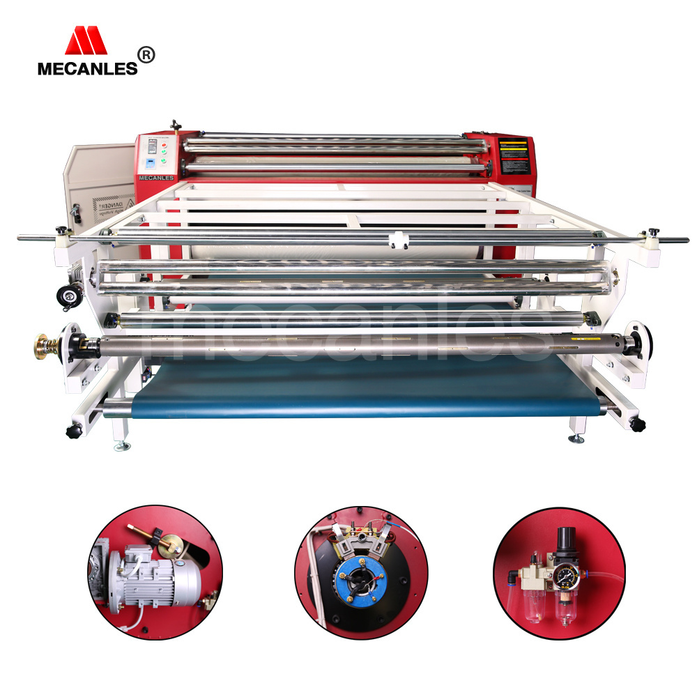 oil heating rotary heat press sublimation calender roll heat press machine with drum diameter 420mm 600mm 800mm