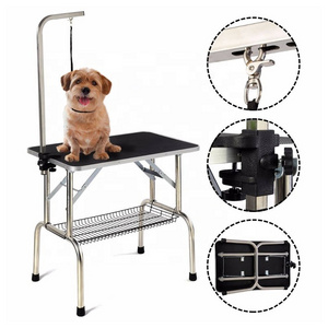 Portable Large dog Used Pet Grooming Clipper Table Adjustable Pet Dog Grooming Table with Storage