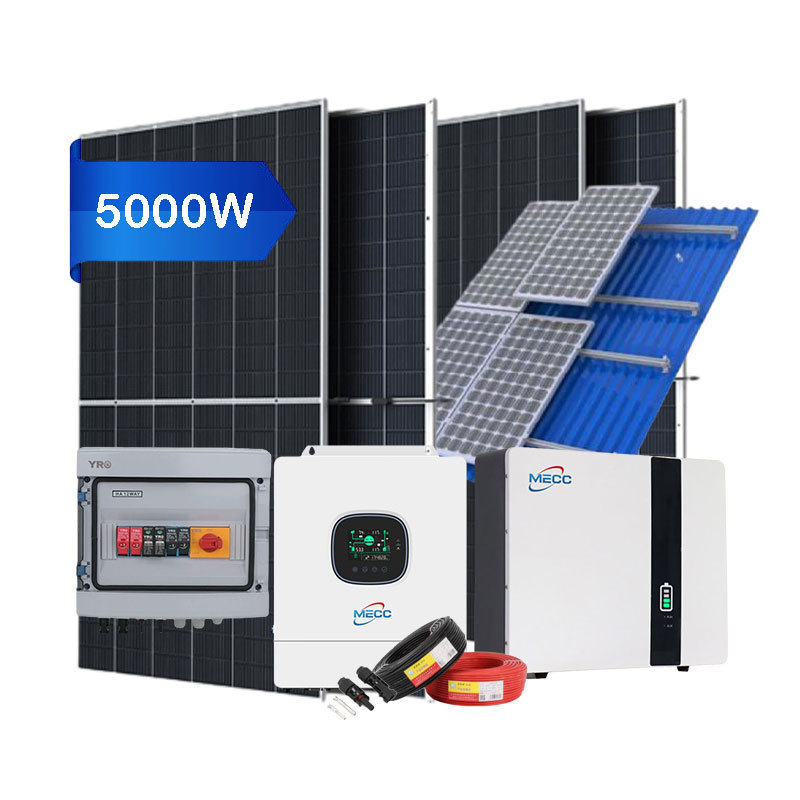 Full Package Hybrid Inverter Lithium Battery Solar Panel Energy System 5000 watt Solar Energy System for Home