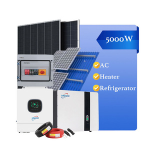 Solar Energy Full Package Hybrid Inverter Lithium Battery Mono Panel 5000 Watts Solar Energy System for Home Appiances