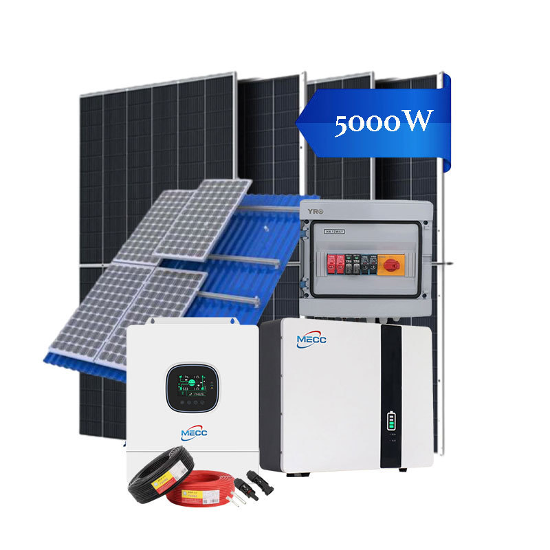 New 2024 Full Package Home Use Hybrid Inverter Lithium Solar Panel Energy System 5000 Watt Solar Energy System