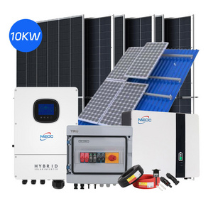 New Solar Renewable Energy Full Package 10KW Hybrid Inverter Lithium 550W Panels Solar Energy System for Appliances