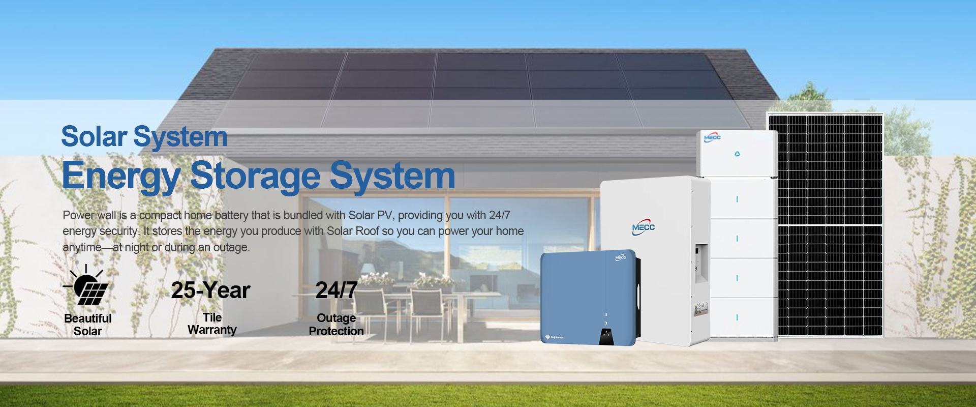 MECC Complete Home 3kw 5kw 6kw 8kw Solar Panel Energy Storage Systems Off-grid Complete Solar Power System