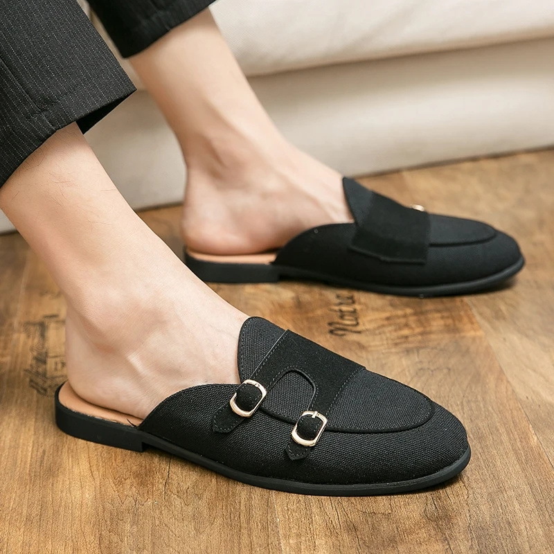 Suede Leather Size 38-47/6.5-13 Summer Comfortable Casual Mocassins Leisure Fashion Half Loafer Shoes For Men