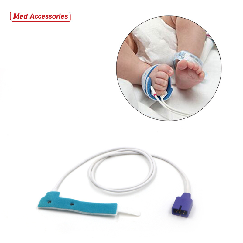 Medical Accessories Neonate Infant Adult Probe Adhesive Single Use Compatible Nellcor 9 Pin Disposable Spo2 Sensor