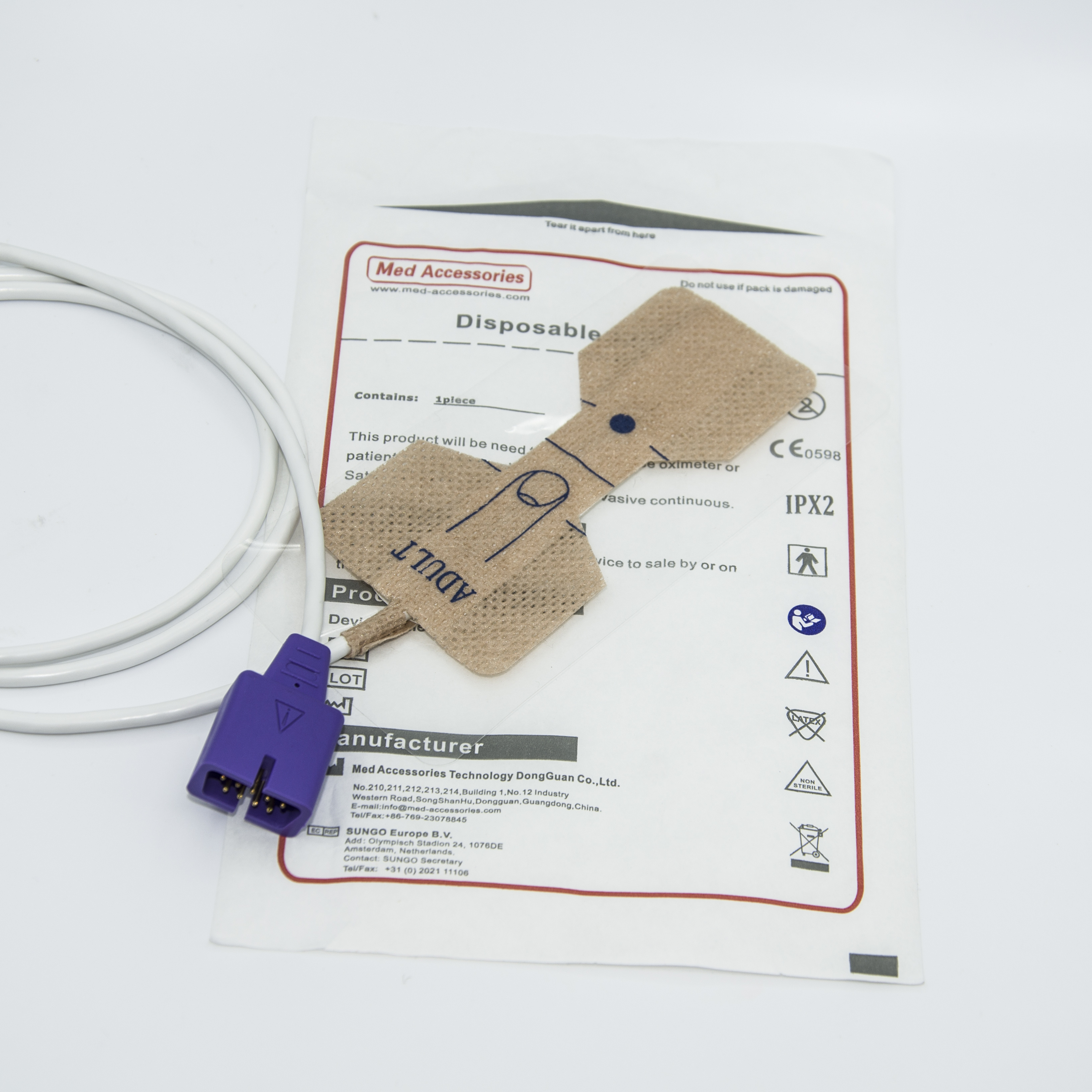 Neonate Infant Adult Probe Adhesive Single Use Compatible Nellcor 9 Pin Disposable Spo2 Sensor