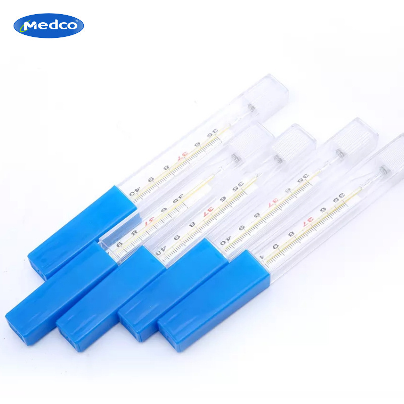 Oral Thermometer Mercury Glass Clinical Thermometer Medical Physical Examination Mercury Free Thermometer