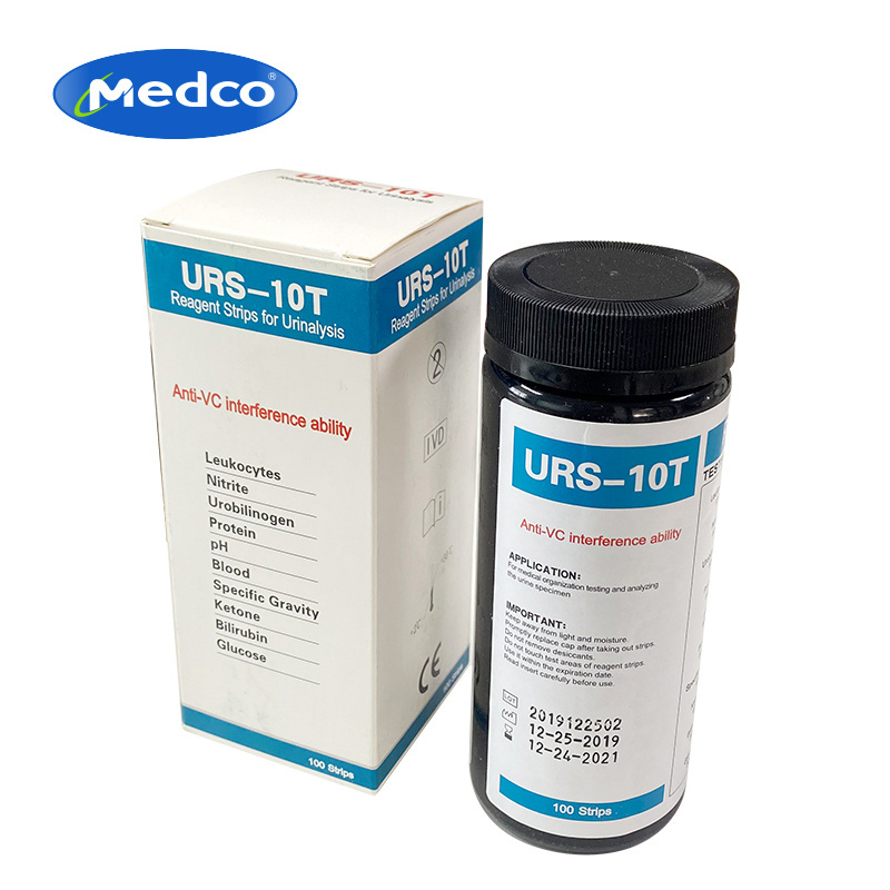 Medical Urine test strip URS-10T Urinalysis reagent strips