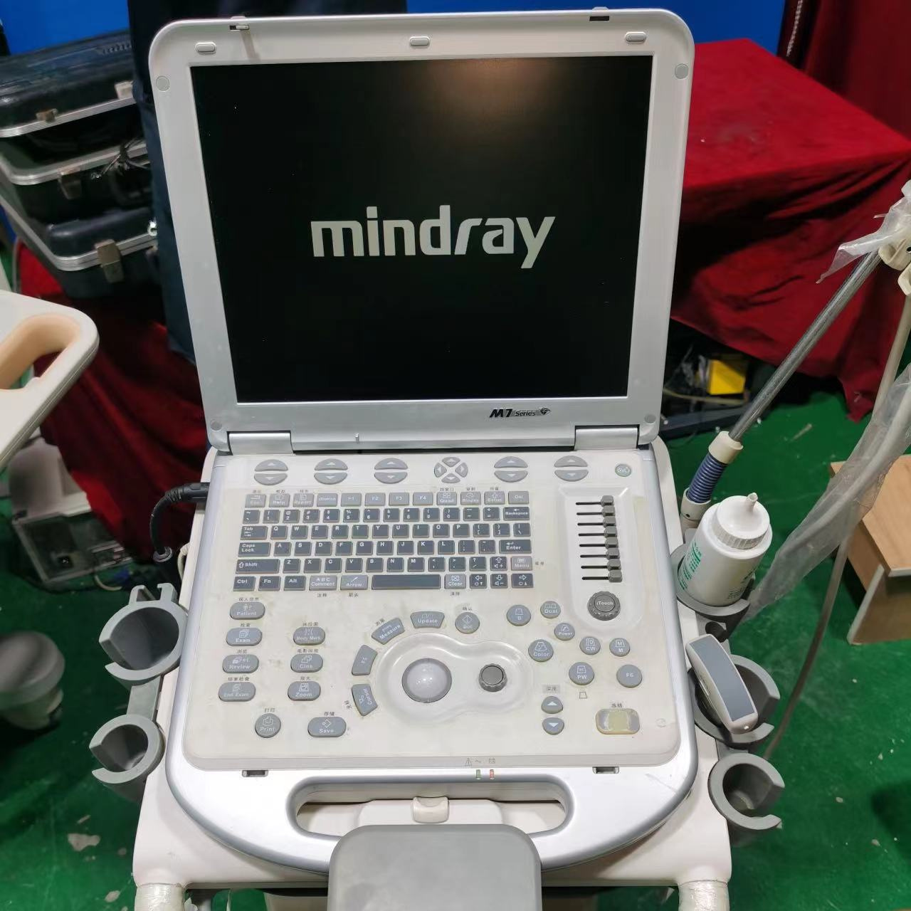 Fairly used Mindray M7 portable color doppler with 2 probes for sale