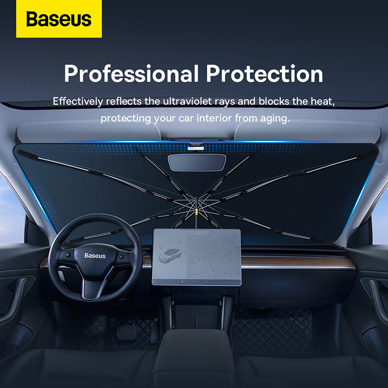 Baseus Car Windshield Sun Shade Double-Layered Sunshades Umbrella Foldable Sun Protector