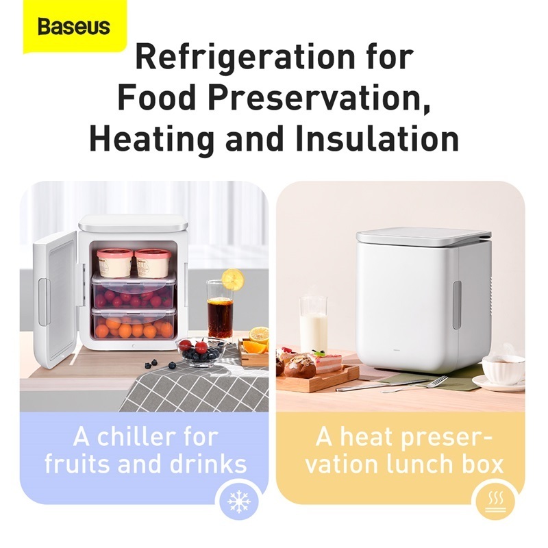 Baseus 6L Igloo Mini Fridge For Students Cooler and Warmer Refrigerator Home Use Ice Box Summer Mask Freezer For Fresh Fruit