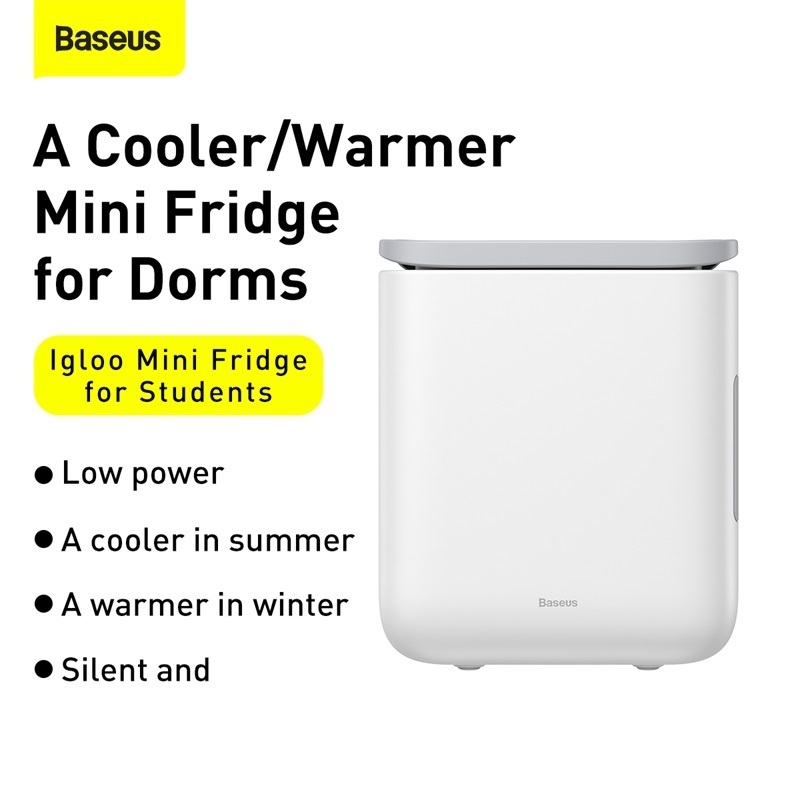 Baseus 6L Igloo Mini Fridge For Students Cooler and Warmer Refrigerator Home Use Ice Box Summer Mask Freezer For Fresh Fruit