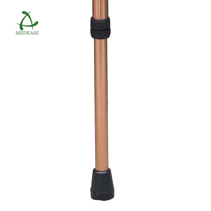 Walking Stick For Disabled and Elderly People Copper Type Black Foam Handle Foldable Walking Cane