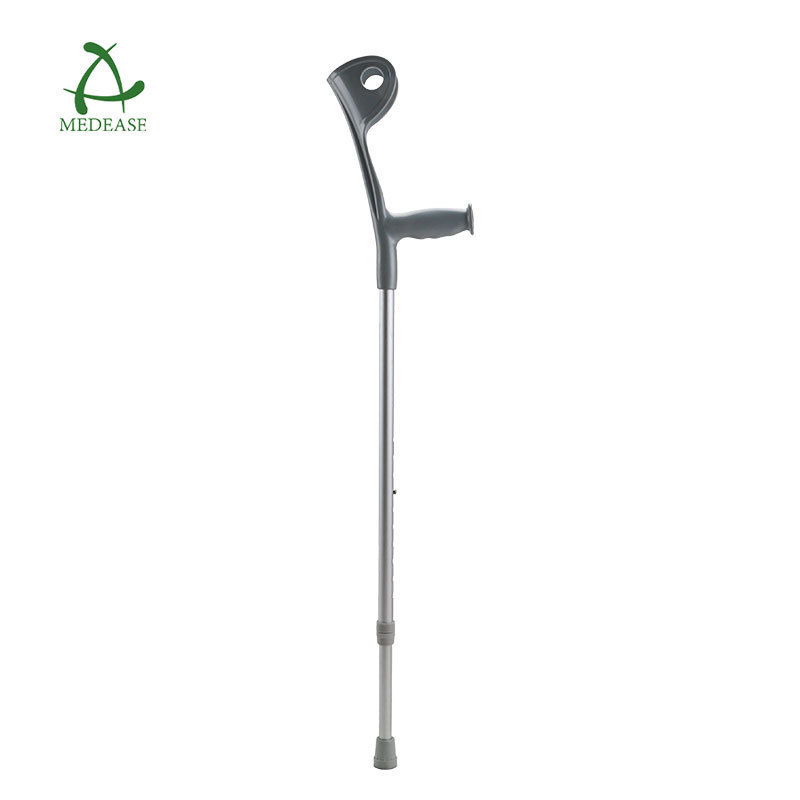 Silver Elbow Crutch Walking Aids Patient For Disabled Handle Telescoping Adjust Walking Cane Used Aluminium Walking Stick