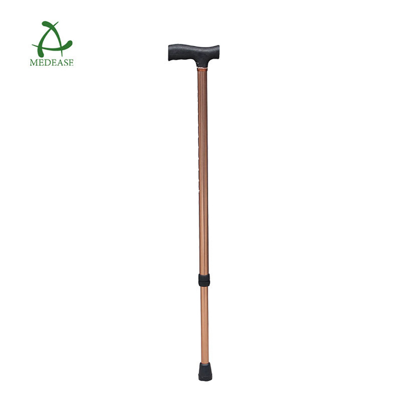 Walking Stick For Disabled and Elderly People Copper Type Black Foam Handle Foldable Walking Cane