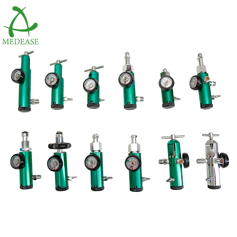 Hospital Portable Medical Use Brass Double Valve Check Valve 2CV High Pressure Regulator Oxygen Cylinder Regulator