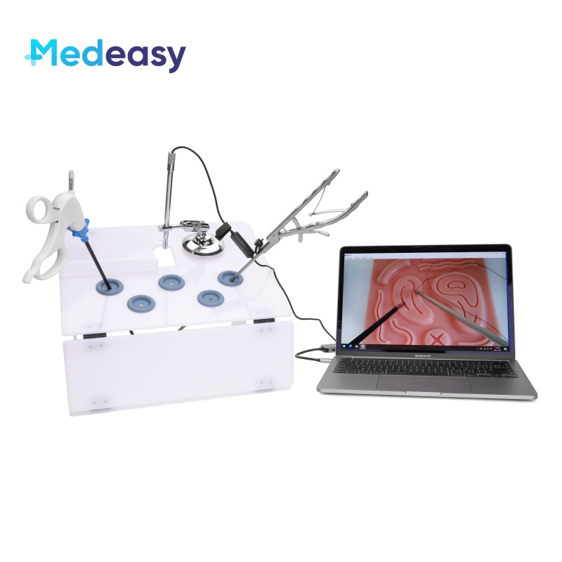 Laparoscopic Trainer Box Set with HD 1080P Endoscope Camera, Laparoscopic Training Simulator Trainer