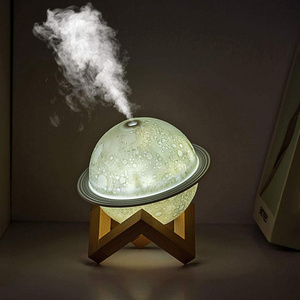 Portable 800Ml Cool Mist Humidifiers Aroma Oil Diffuser Mini 3D Moon Lamp Ultrasonic Home Room Moon Air Humidifier