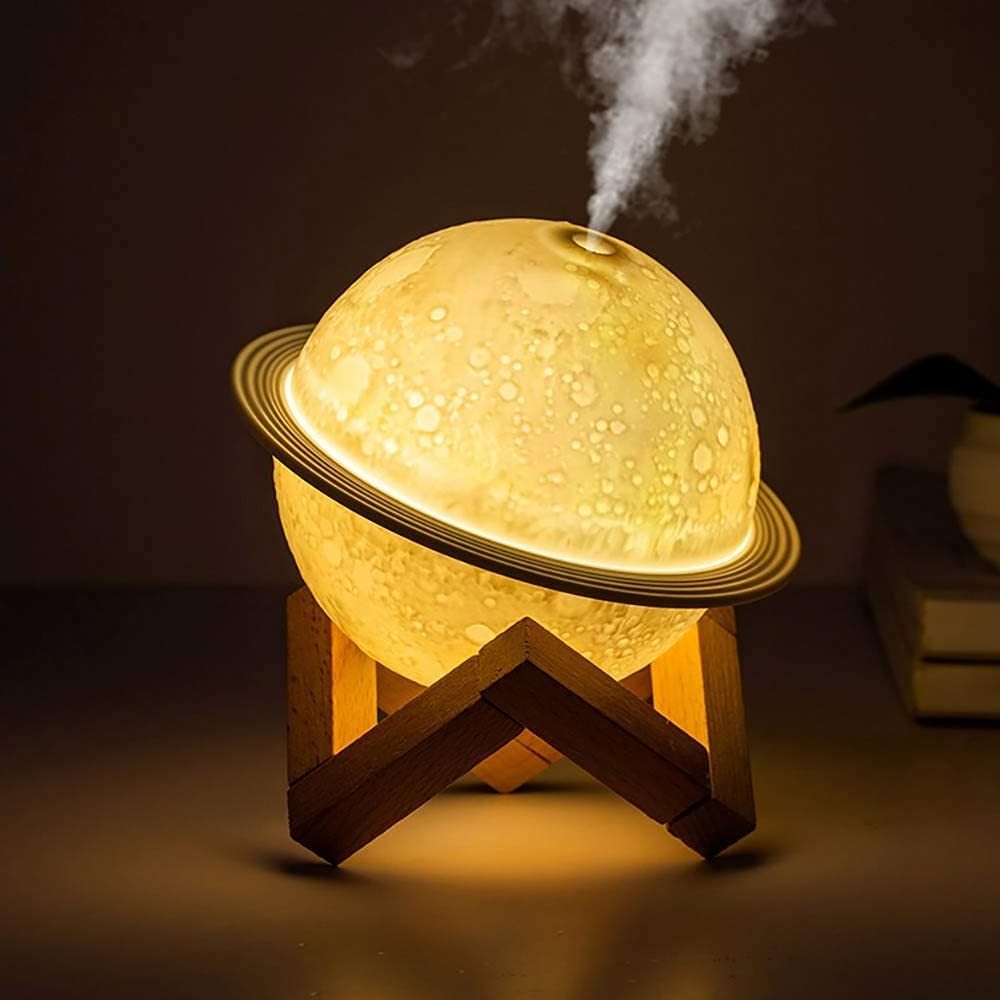 Portable 800Ml Cool Mist Humidifiers Aroma Oil Diffuser Mini 3D Moon Lamp Ultrasonic Home Room Moon Air Humidifier