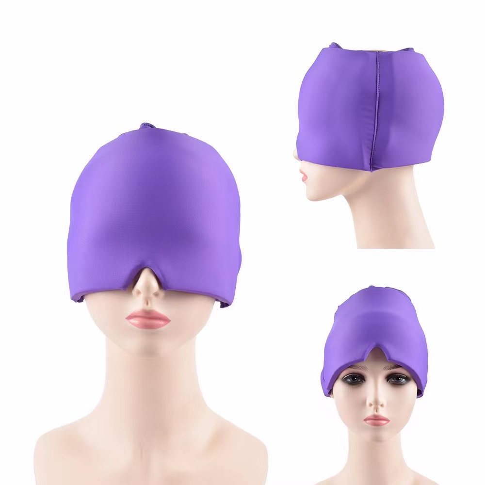 Custom Gel Ice Cold Hot Therapy Headache and Migraine Relief Cap Hat Ice Packs Headache Cap