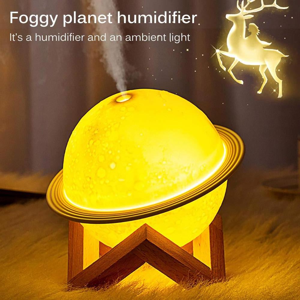 Portable 800Ml Cool Mist Humidifiers Aroma Oil Diffuser Mini 3D Moon Lamp Ultrasonic Home Room Moon Air Humidifier