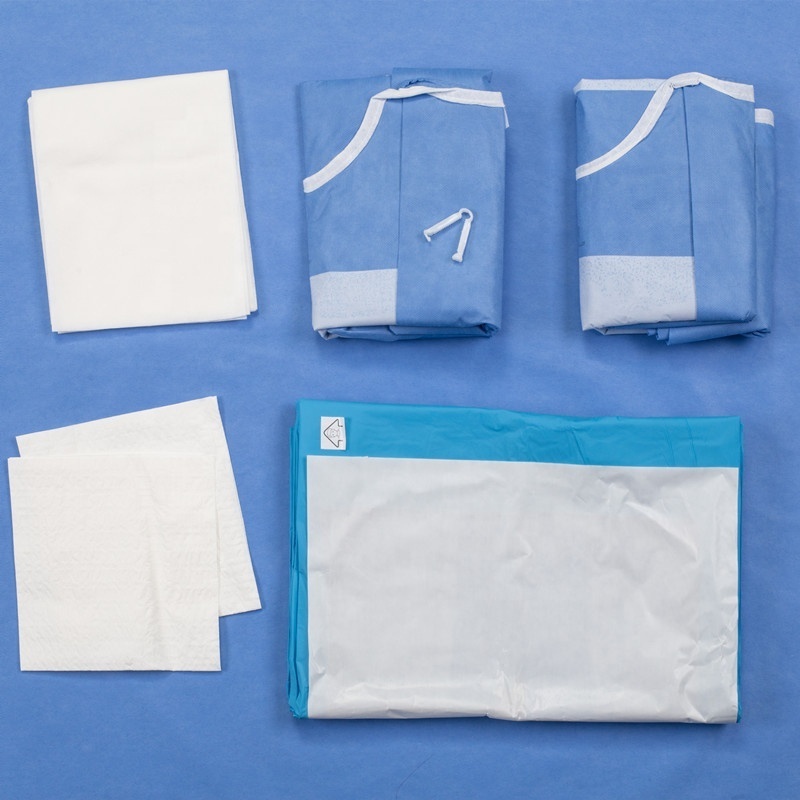 CE/ISO Disposable Cesarean Section (C-section) Surgical Drape Set CS Pack Surgery Sterile Cesarean Surgery Pack