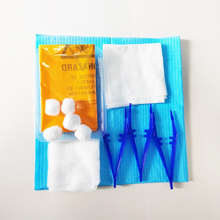 Customized Basic Dressing Kit Tray Medical Disposable Sterile Wound Dressing Pack /Kit for Hospital and Clinic