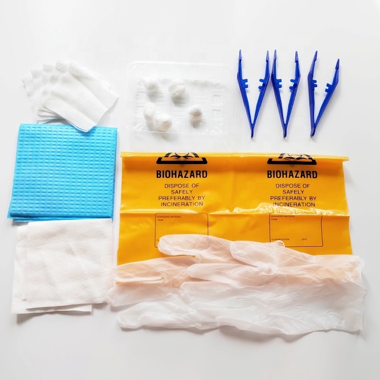 Customized Basic Dressing Kit Tray Medical Disposable Sterile Wound Dressing Pack /Kit for Hospital and Clinic